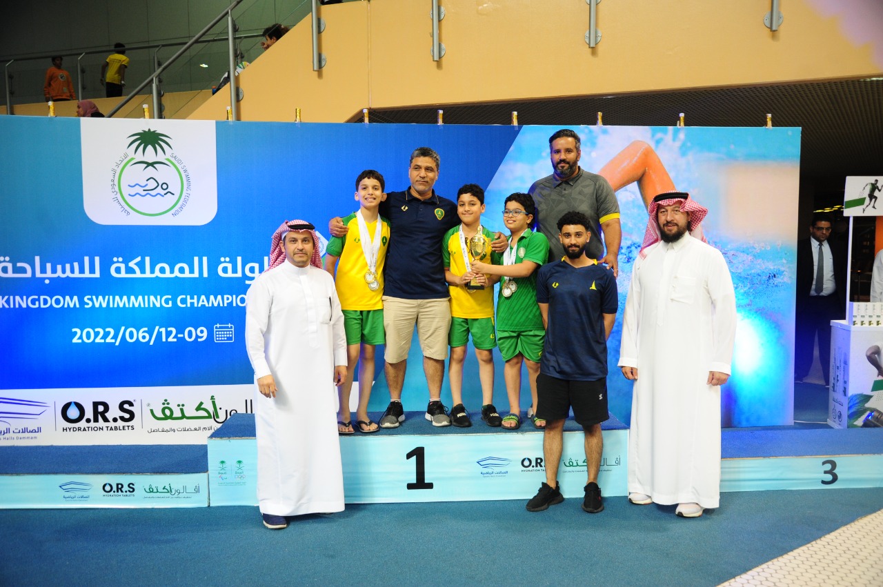 سباحة الخليج ثالثاً في بطولة المملكة